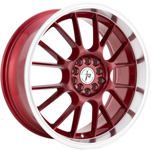 Impact Racing 508 Wheels Rims 18x8 5x100 5x114.3 Candy Red W/ Machined Lip 38mm | 508RML-18814+38