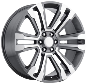 Replica 791 Wheels Rims 24x10 6x139.7 Gunmetal Machined Face 24mm | 3-791GMF-241060+24