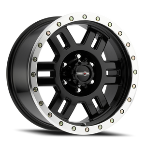Vision Manx 398 Wheel 18x9 6x139.7 Gloss Black With Machined Lip 0mm | 398-8983GBML0