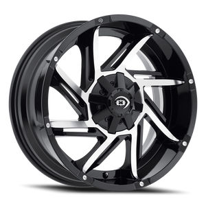 Vision Prowler 422 Wheel 17x9 6x135 & 6x139.7 Gloss Black Machined Face -12mm | 422-7993GBMF-12