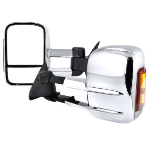 Spec-D Chrome Manual Towing Mirrors w/ LED Turn Signal | SPE RMX-C1088CRLED-M-ZM