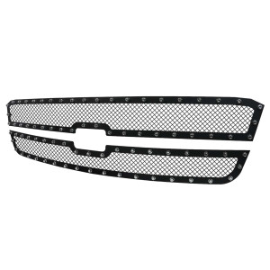 Spec-D Black Rivet Style Steel Grille Insert | SPE HBG-SIV0315BKSS2P-YH