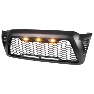 Spec-D Matte Black Mesh Grille w/ LED Lights | SPE HG-TAC05BB-LED-KH