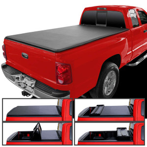 Spec-D 6.5 Foot Quad Fold Tonneau Cover | SPE TC4-DAK05-65-SP