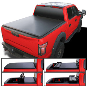 Spec-D 5.5 Foot Quad Fold Tonneau Cover | SPE TC4-F15015-55-SP