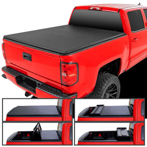 Spec-D 5 Foot 8 Inches Quad Fold Tonneau Cover | SPE TC4-SIV07-58-SP