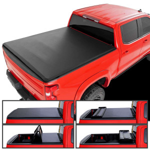 Spec-D 6 Foot 9 Inch Quad Fold Tonneau Cover | SPE TC4-SIV20-69-SP
