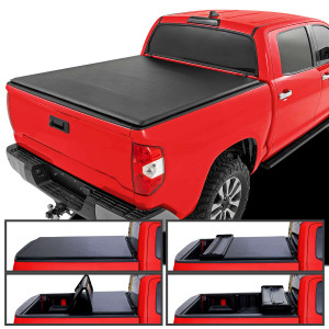 Spec-D 5.5 Foot Quad Fold Tonneau Cover | SPE TC4-TUN07-55-SP
