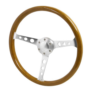 Spec-D Wood Trim Steering Wheel | SPE SW-W-102
