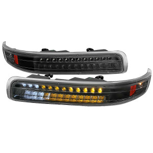 Spec-D Black Amber Bumper Lights | SPE 2LB-SIV99JMLED-RS