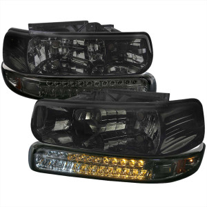 Spec-D Smoked Headlight & Bumper Light Combo | SPE 2LBLH-SIV99GLED-RS