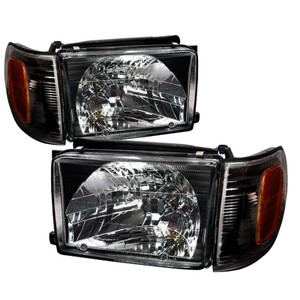 Spec-D Black Headlight with Corner Light w/ Crystal Housing | SPE 2LCLH-4RUN99JM-KS
