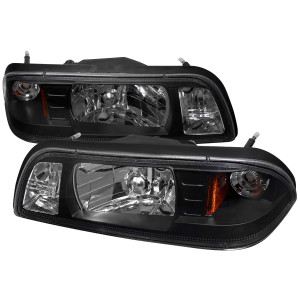 Spec-D Black Headlight with Corner Light w/ Crystal Housing | SPE 2LCLH-MST87JM-RS