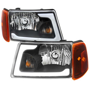 Spec-D Headlight with Corner Light w/ Black Housing | SPE 2LCLH-RAN01JM-G3-GO