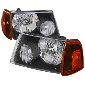 Spec-D Black Euro Headlight with Corner Light | SPE 2LCLH-RAN01JM-RS
