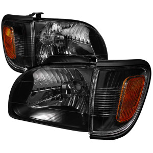 Spec-D Black Headlight with Corner Light w/ Crystal Housing | SPE 2LCLH-TAC01JM-RS