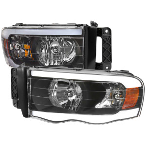 Spec-D Headlights w/ Black Housing & Amber Reflector | SPE 2LH-DGP02JM-G3-GO