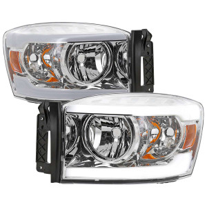 Spec-D Headlights w/ Chrome Housing | SPE 2LH-DGP06-G3-GO
