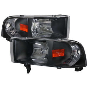 Spec-D Black Headlights w/ Crystal Housing | SPE 2LH-RAM94JM-ABM