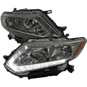 Spec-D Smoked Headlights w/ Chrome Housing | SPE 2LH-RGE14G-GO