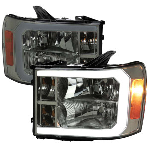 Spec-D Smoked Headlights w/ Chrome Housing | SPE 2LH-SIE07G-G3-GO