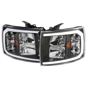 Spec-D Headlights w/ Black Housing | SPE 2LH-SIV07JM-G3-GO