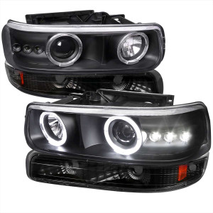 Spec-D Combo Projector Headlights w/ Black Housing | SPE 2LBLHP-SIV99JM-RS