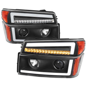 Spec-D Projector Headlights w/ Sequential Turn Signal & Black Housing | SPE 2LCLHP-COL04JM-RS