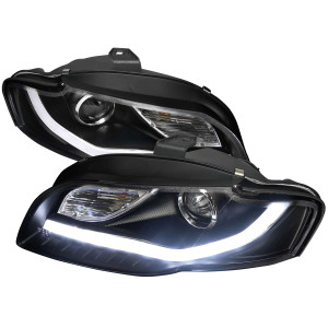 Spec-D Black Projector Headlight w/ LED Signal Light | SPE 2LHP-A406JM-8V2-TM