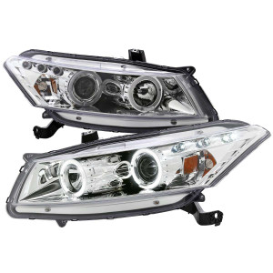 Spec-D Halo Projector Headlight w/ Chrome Housing | SPE 2LHP-ACD082-TM