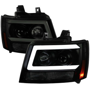 Spec-D Smoked Projector Headlight w/ Black Housing | SPE 2LHP-AVA07SM-RS