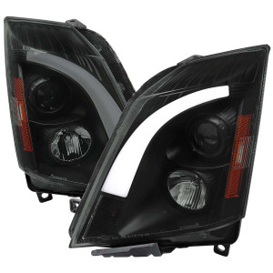 Spec-D Smoked Projector Headlight w/ Sequential Turn Signal & Black Housing | SPE 2LHP-CTS08SM-G3-RS