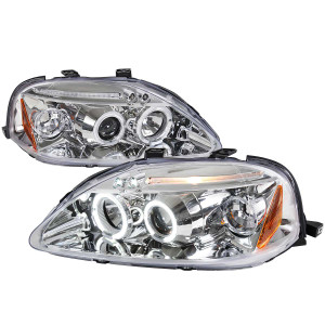 Spec-D Chrome Halo Projector Headlights | SPE 2LHP-CV99-TM