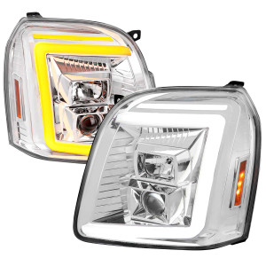 Spec-D Projector Headlights w/ Sequential Turn Signal & Chrome Housing | SPE 2LHP-DEN07-G2-TM