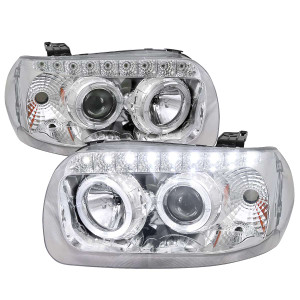 Spec-D Chrome Projector Headlight w/ Amber Reflector | SPE 2LHP-ECAP05-RS