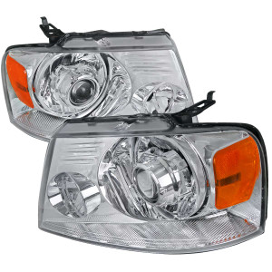 Spec-D Projector Headlight w/ Chrome Housing | SPE 2LHP-F15004-RS
