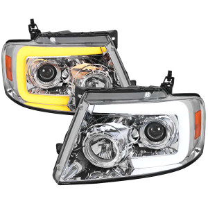 Spec-D Projector Headlights w/ Chrome Housing | SPE 2LHP-F15004-SQ-RS