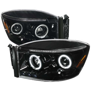 Spec-D Clear Black Halo Projector Headlights | SPE 2LHP-RAM06BK-TM