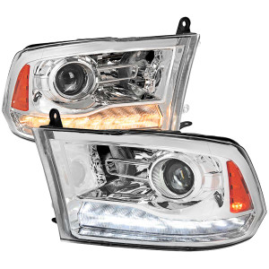 Spec-D Projector Headlights w/ Sequential Turn Signal & Chrome Housing | SPE 2LHP-RAM09G2-SQ-RS