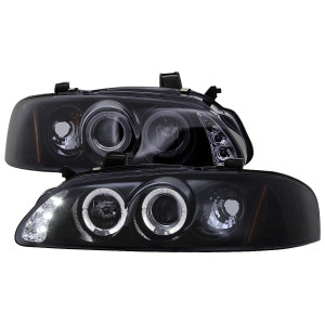 Spec-D Smoked Halo Projector Headlights w/ Black Housing | SPE 2LHP-SEN00G-TM