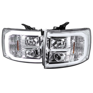 Spec-D Chrome Projector Headlights | SPE 2LHP-SIV07-G2-TM