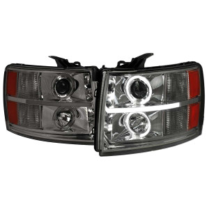 Spec-D Clear Black Projector Headlights | SPE 2LHP-SIV07G-V2-RS