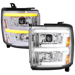 Spec-D Projector Headlights w/ Chrome Housing | SPE 2LHP-SIV1525-SQ-TM