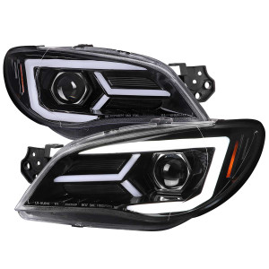Spec-D Halo Projector Headlights w/ Sequential Turn Signal & Chrome Housing | SPE 2LHP-WRX06BK-G2-TM
