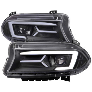 Spec-D Halo Projector Headlights w/ Black Housing | SPE LHP-CHG15JM-SQ-TM