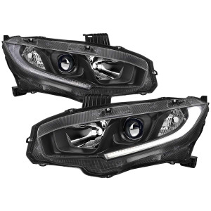 Spec-D Halo Projector Headlight w/ Black Housing | SPE LHP-CV16JM-RO