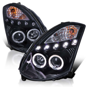 Spec-D Smoked Projector Headlight w/ Black Housing | SPE LHP-G35032G-TM