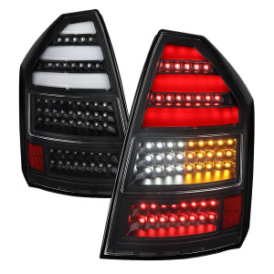 Spec-D Clear LED Tail Lights w/ Black Housing | SPE LT-300C05JMLED-V2-TM