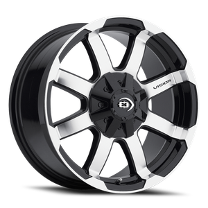 Vision Valor 413 Wheel 17x8.5 6x120 Gloss Black Machined Face 18mm | 413-7862GBMF18