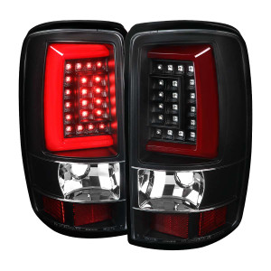 Spec-D Clear Red LED Tail Lights w/ Black Housing | SPE LT-DEN00JRLED-G2-TM